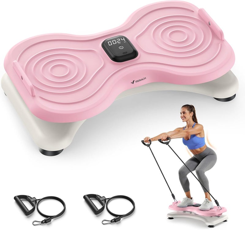 Merach Waist Twister Machine Exercise, Waist Twister Fitness Tool with Display Counter, Exercise Twist Board for Slim Waist and Belly Fat, Noiseless Home Gym Workout Equipment for Women & Men (Pink) - Image 1